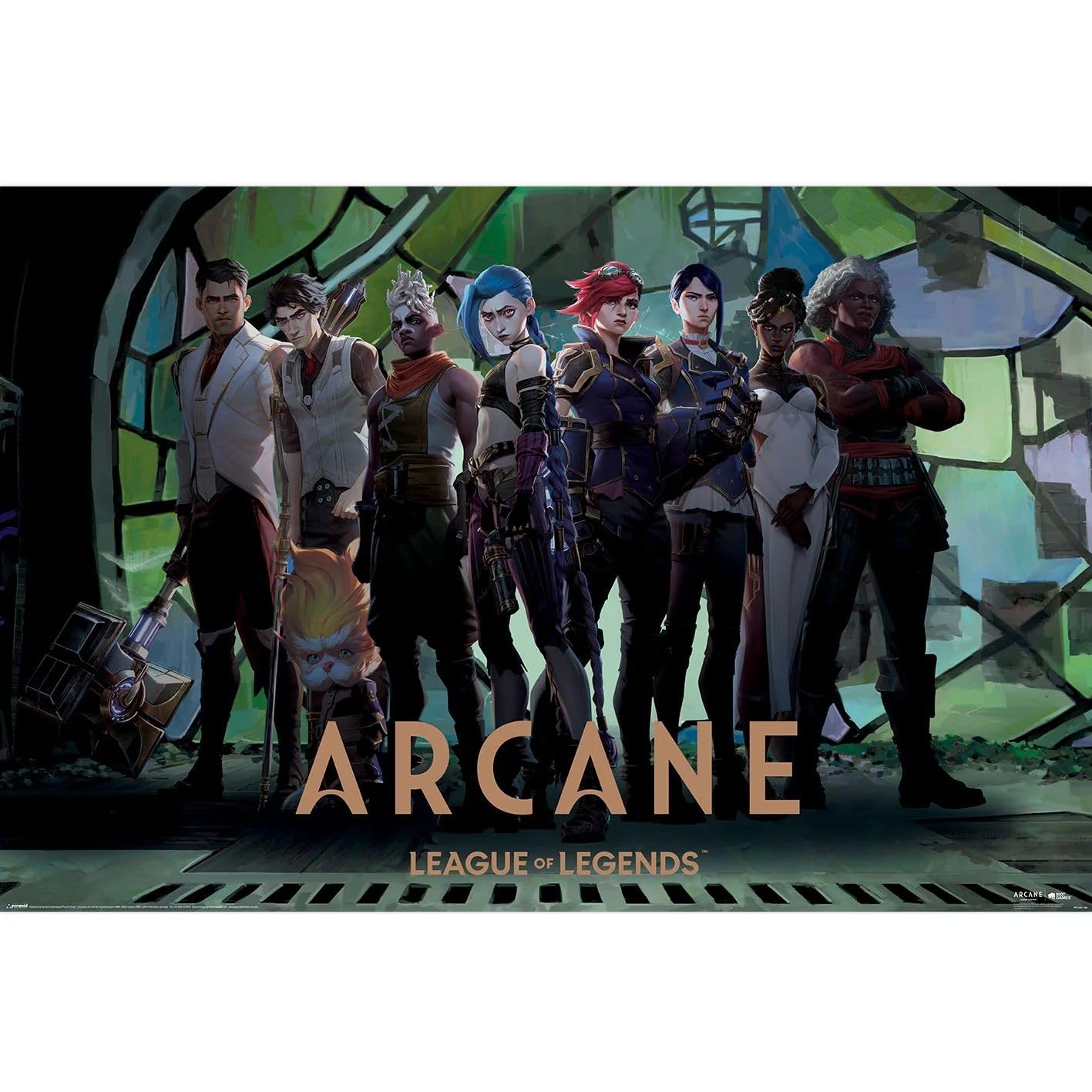 Pyramid International Arcane (Characters In Zaun Arcade) Maxi Poster – Premium Quality 61cm x 91cm Wall Art for Bedroom, Office or Dorm – Great Gift for Fans & Collectors