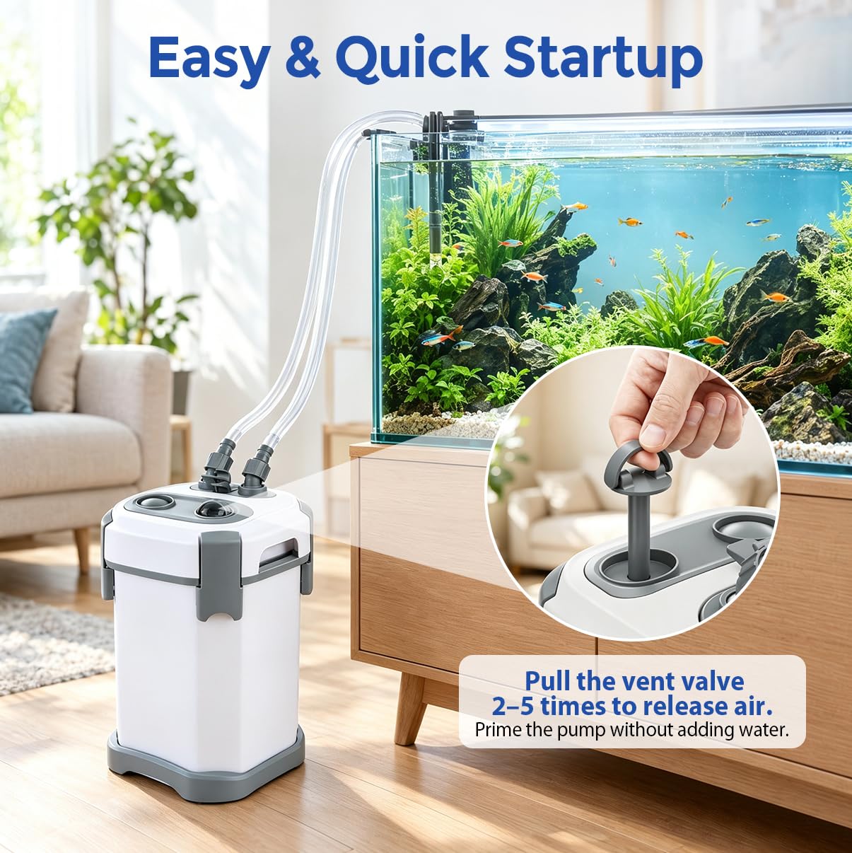 Filtro Externo para Acuario, Incluye Manguera y Tubo de Agua