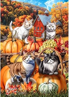 Briarwood Lane Pumpkin Patch Cats Garden Flag