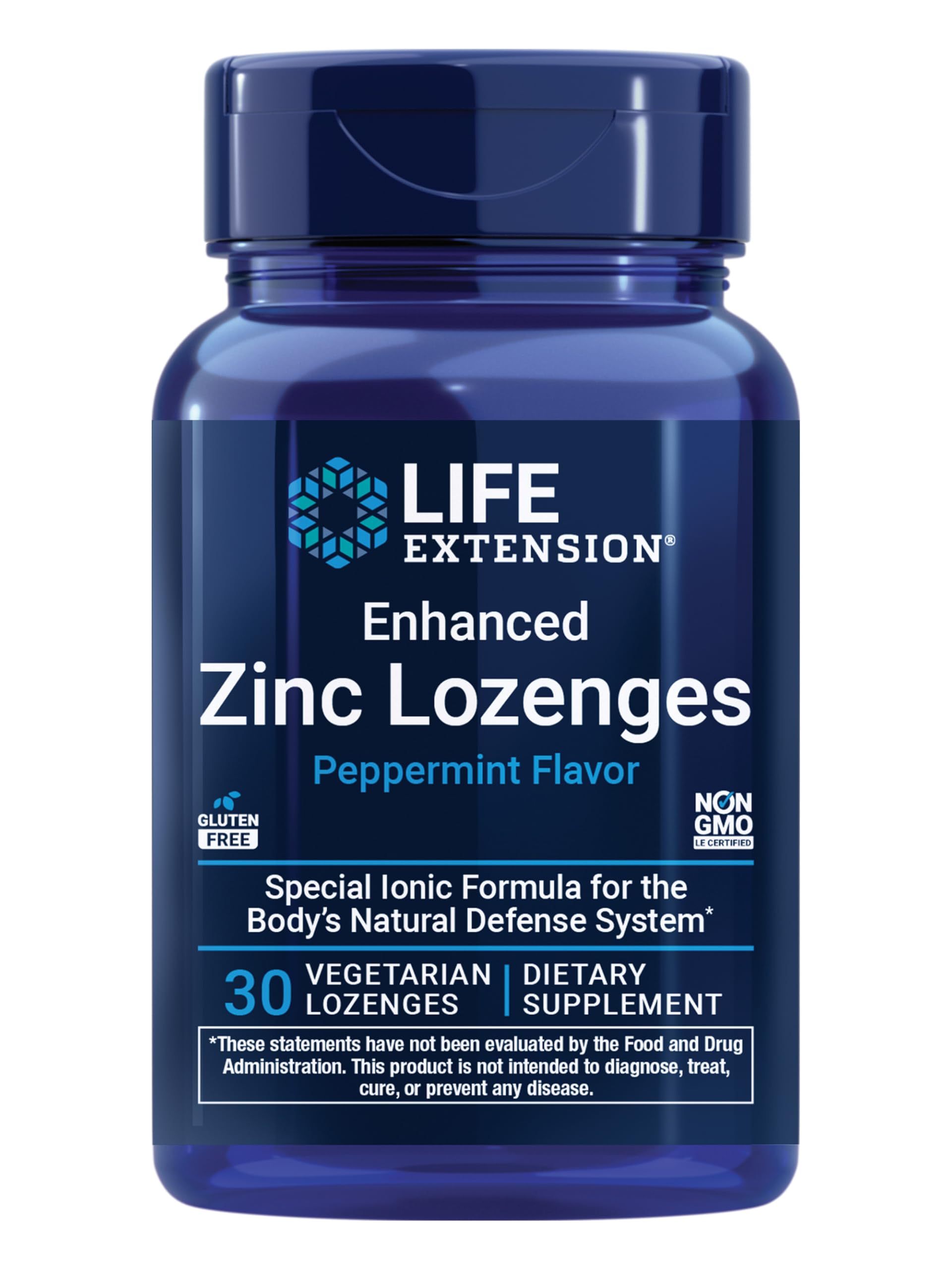 Life Extension Enhanced Zinc Lozenges, Vegetarian, 30 Lozenges