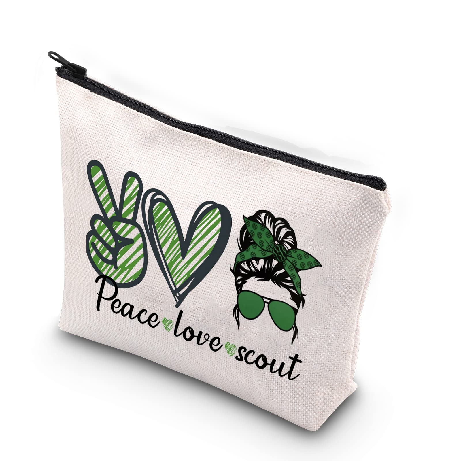 WCGXKOMakeup Bag Travel Bag For Bridging Ceremony Gift (Peace Love Sco)