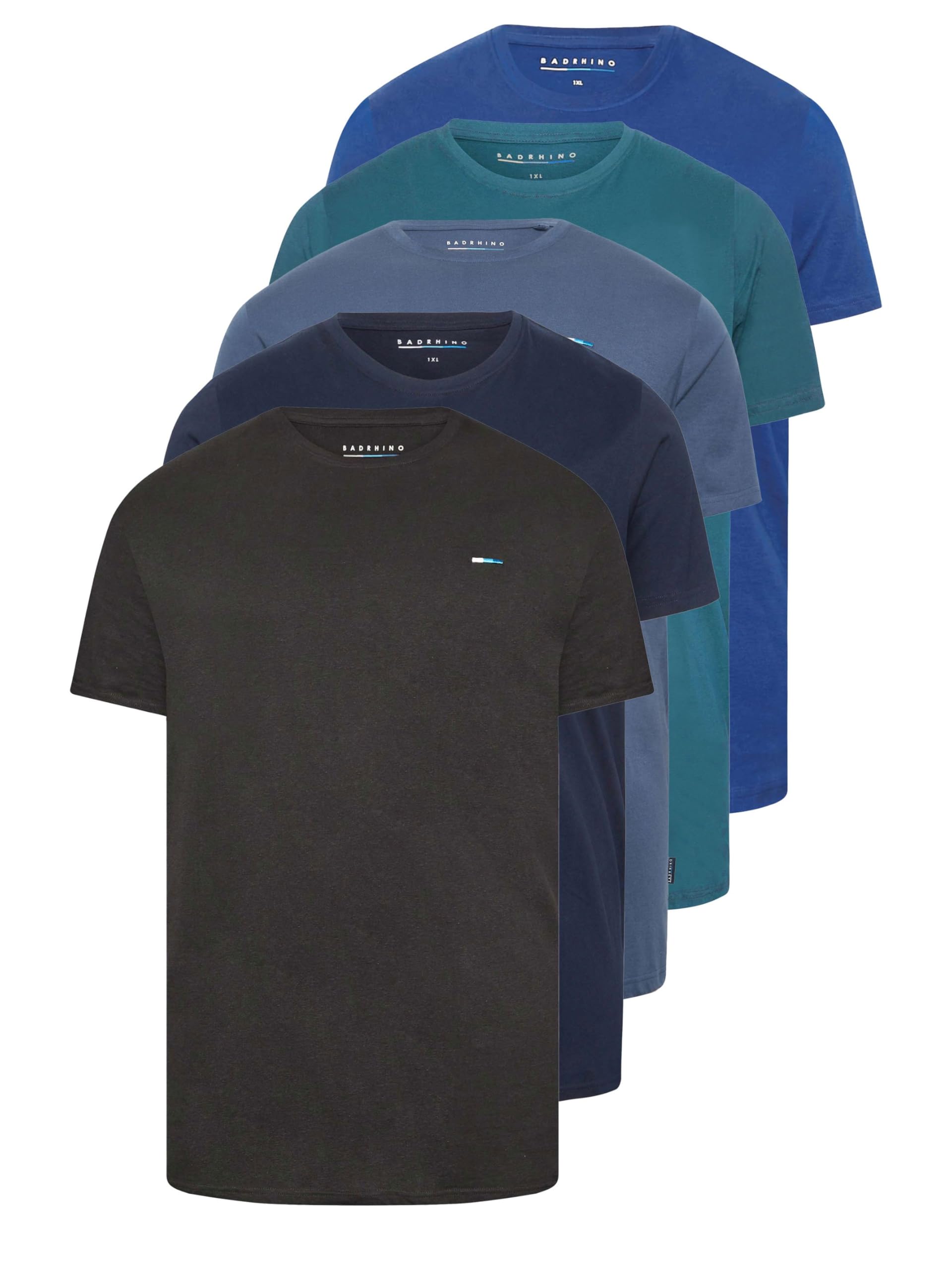 BadRhino Men's Cotton T-Shirt - Blue - Size L
