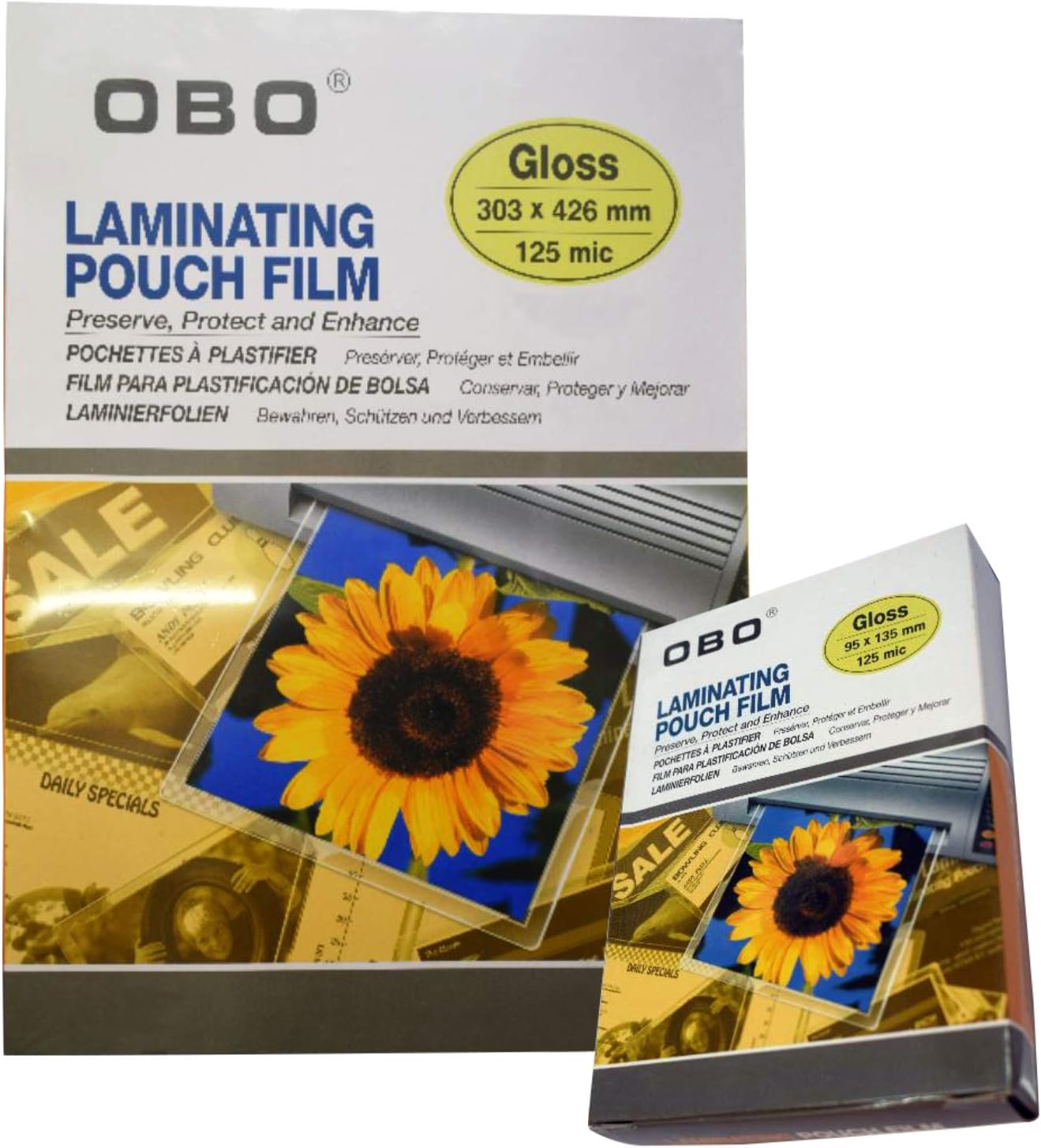 OBO Lamination Pouches/Sleeves Laminating Pockets Sheets A3 A4 A5 A6 A7