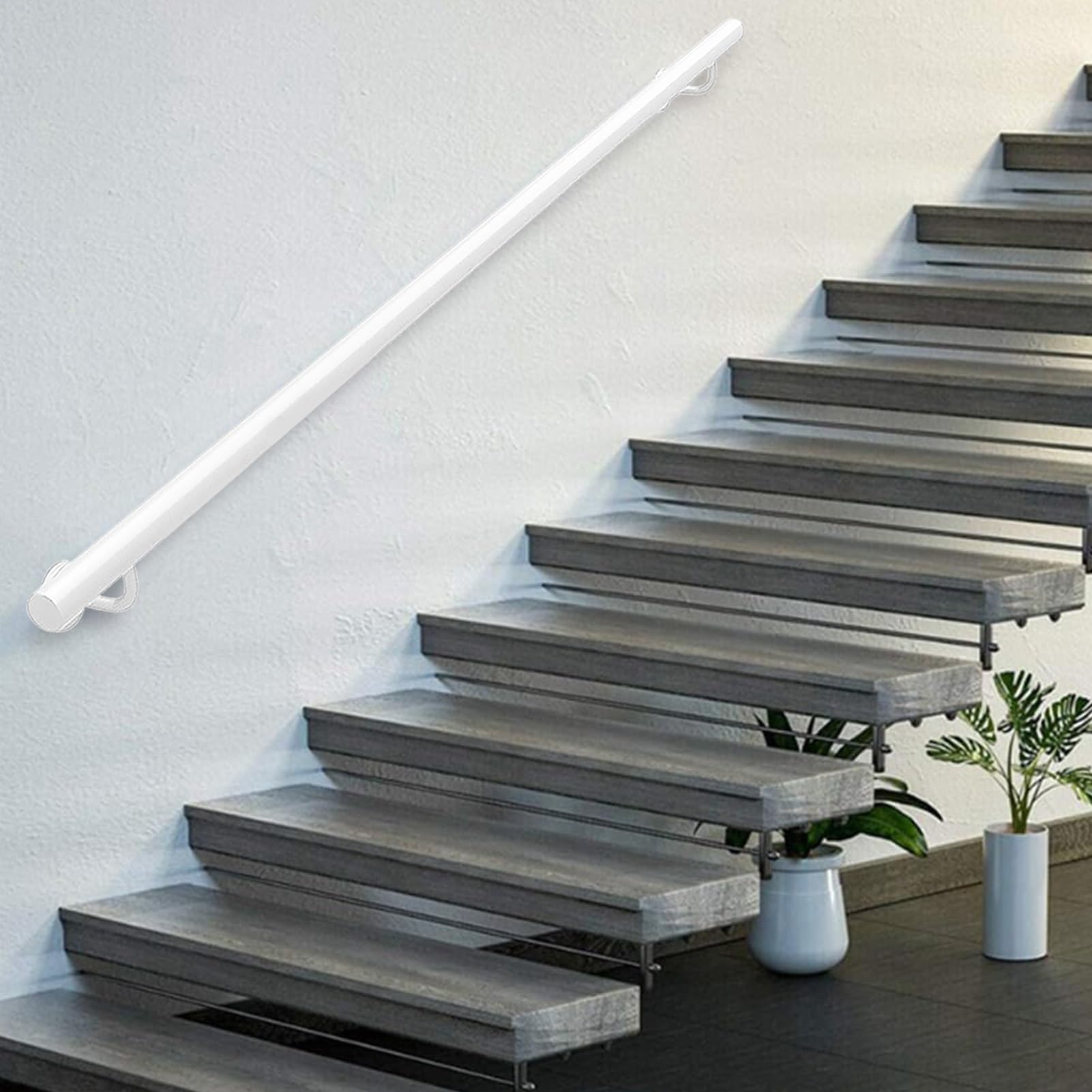 Main courante en fer forgé pour marches extérieures de jardin et entrée