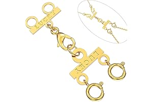 Lucky Necklace Layering Clasp 18K Gold and Silver: Stunning Double Necklace Separator