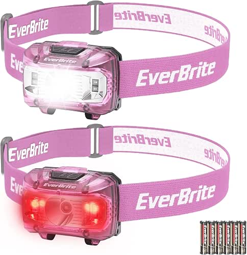 EverBrite Headlamp, 2 Pack Kids Headlamp with Red Light and