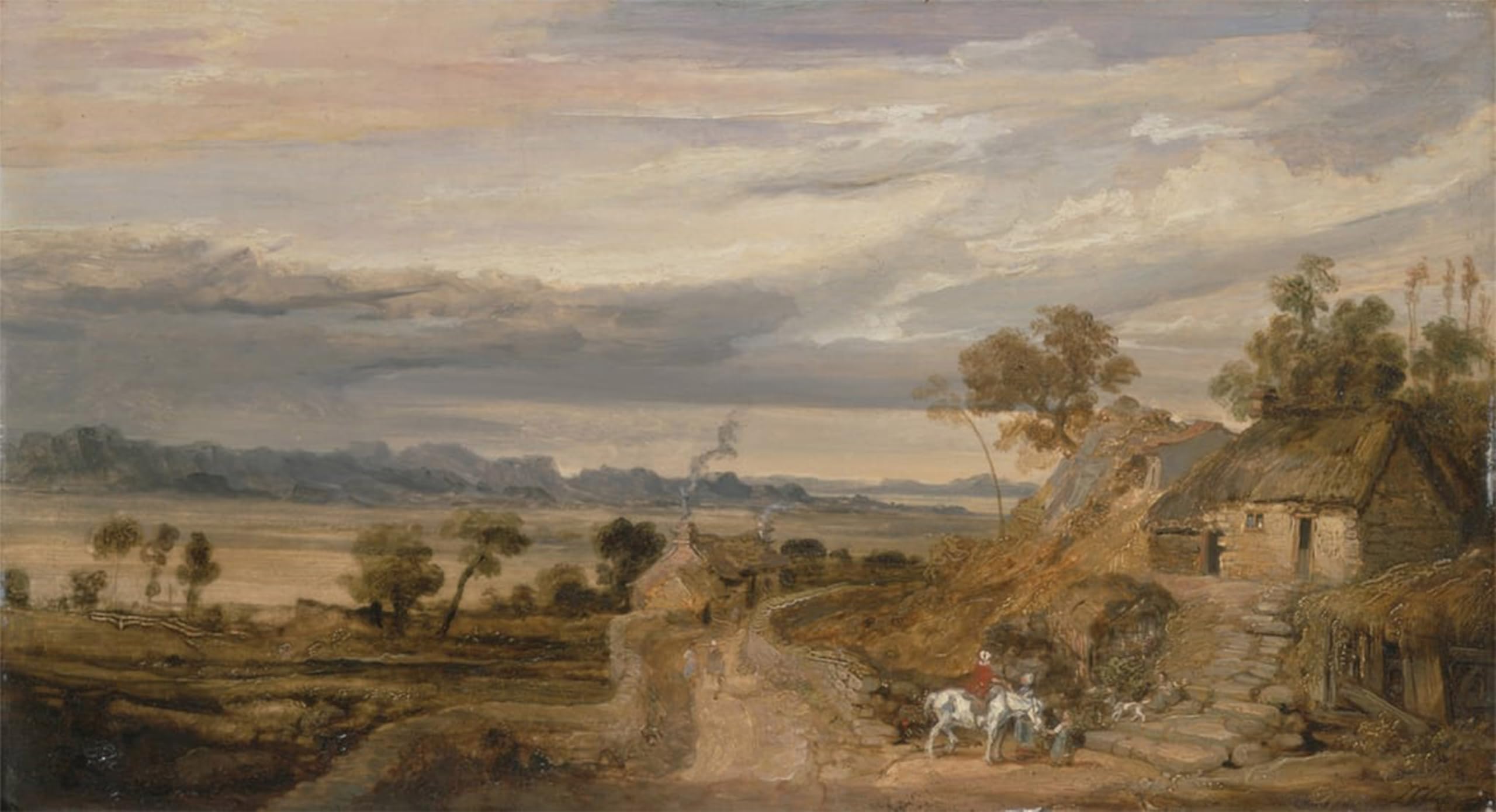 ARTXLXXBN Famous Prints Artwork Pictures Poster Painting Art Landscape with Cottages by Famous Artist Artwork Landscape Pictures for Home Decor 60x90cm