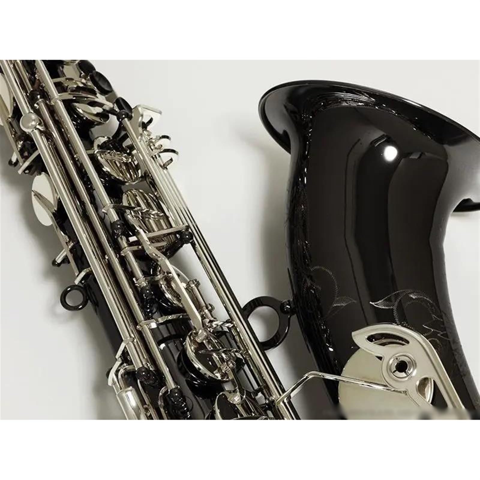 Saksofon Saksofon Tenorowy B, Mosiężny, Niklowany, Saksofon Do Instrumentów Muzycznych Z Ustnikiem W Obudowie (Color : B)