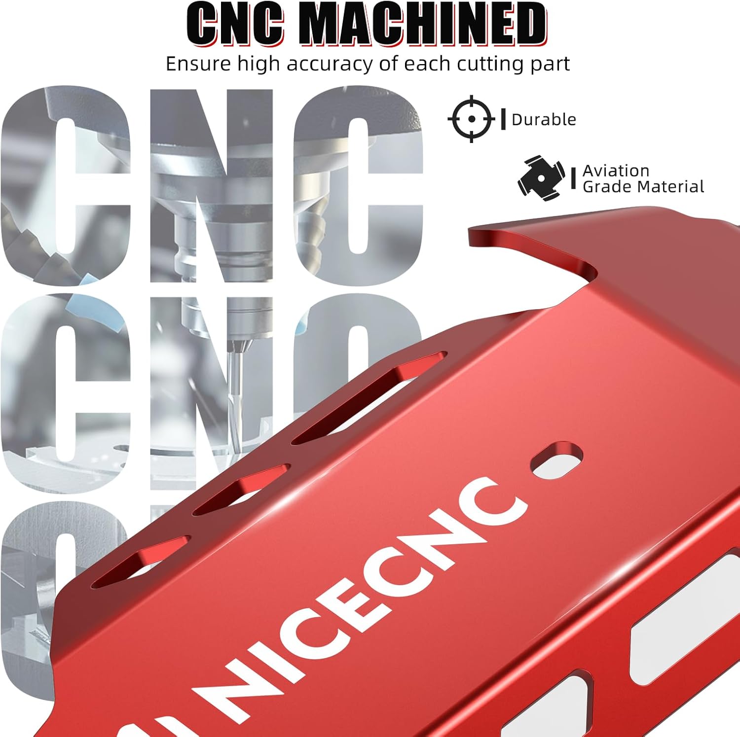 NICECNC Heat Shield Guard Protector Compatible with Yamaha YFZ450R 2009 2010 2011 2012 2013 2014 2015-2023, YFZ450RSE 2018 2019 2020 2021 2022 2023, YFZ450X 2010 2011 Red