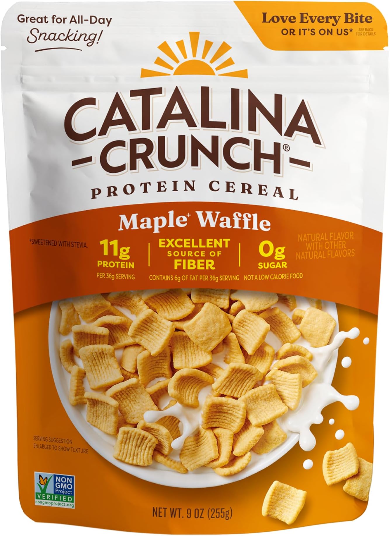 Keto Mapple Waffle Cereals | Low Carb and Gluten Free | Catalina Crunch | 255g