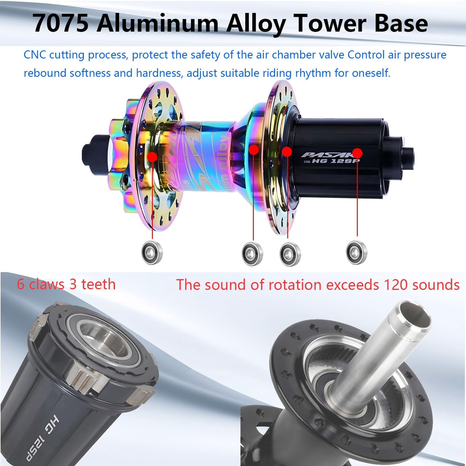 Set di ruote MTB da 26/27,5/29", sgancio rapido per freno a disco anteriore/posteriore, cerchio in alluminio a doppia parete, mozzi HG a 32 fori compatibili con pneumatici da 7-12 velocità e 1,25-2,2