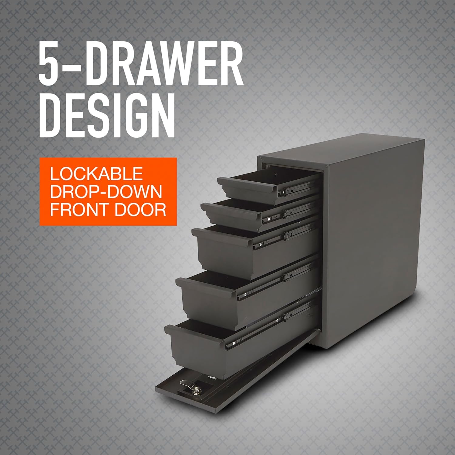 Ironton 5-Drawer Truck Tool Box with all drawers open