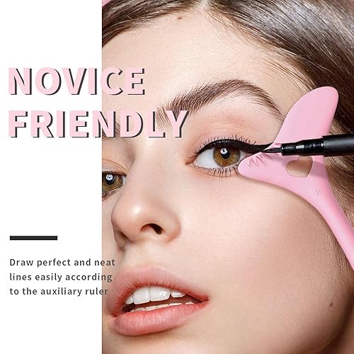 Miniatura 2 de HOSAILY Plantillas de delineador de ojos con sello de pestañas inferiores, plantilla de pestañas inferiores de silicona para manga debajo de las