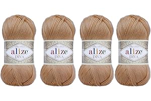 Alize Yarn Diva Silk Effect Thread for Knitting and Crochet
