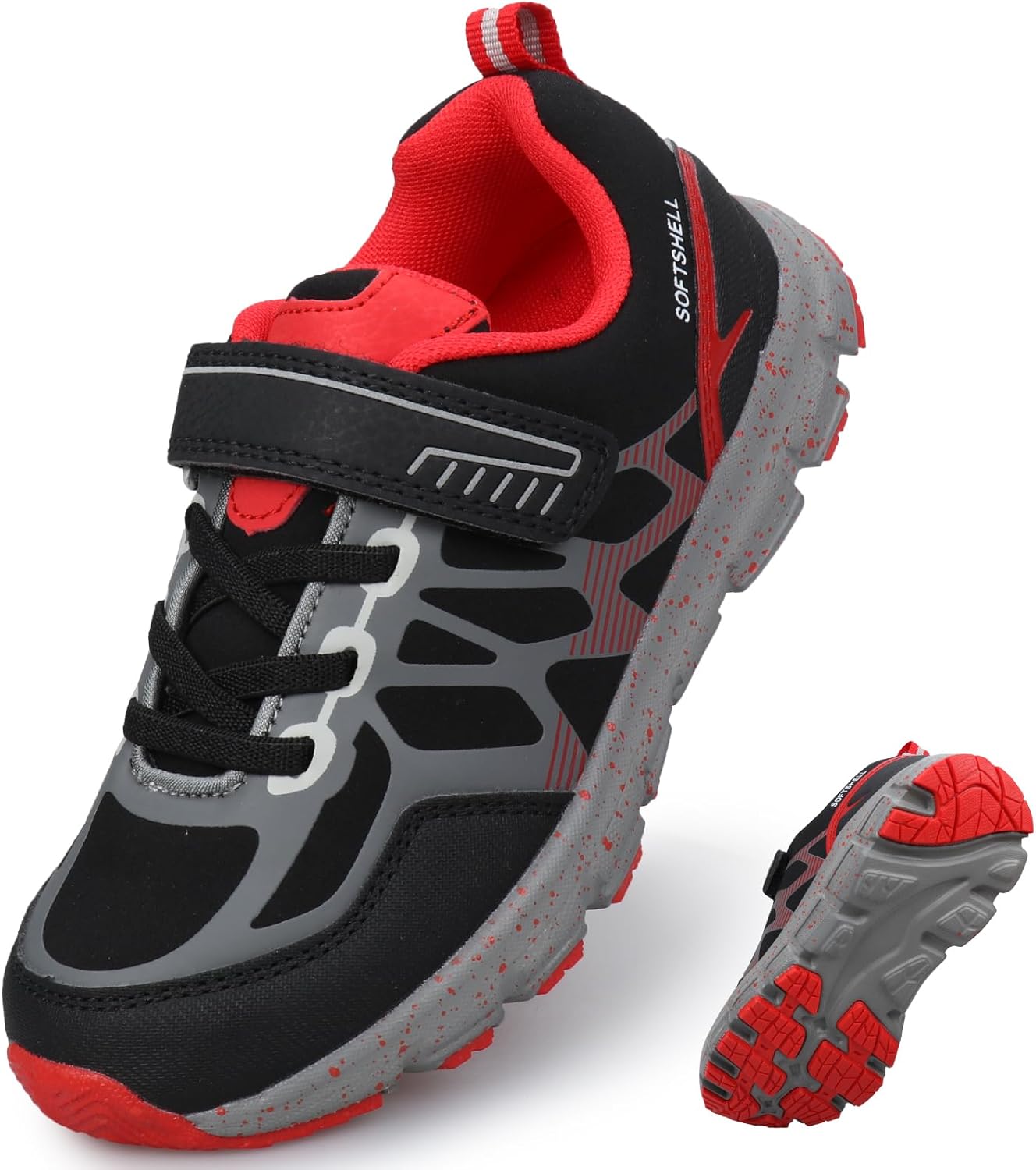 UOVO Boys Hiking Shoes Waterproof Running Fashion Sneakers Breathable Lightweight Non-Slip Outdoors Trekking Sports(Toddler/Little/Big Kids)