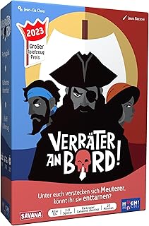 SAVANA Traitor on Board - Bluffing, Strategy, Fun, & Betrayal | Card Game for Teenagers & Adults | 3-8 Players | From 10 Years | Board Game for Family & Friends