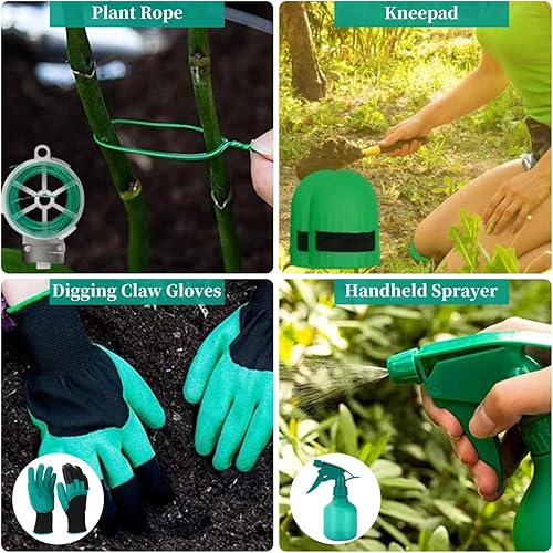 Miniatura 3 de Herramientas de jardinería para kits, herramientas manuales de jardinería de 11 piezas, suministros de endurecimiento, herramientas de aleación de