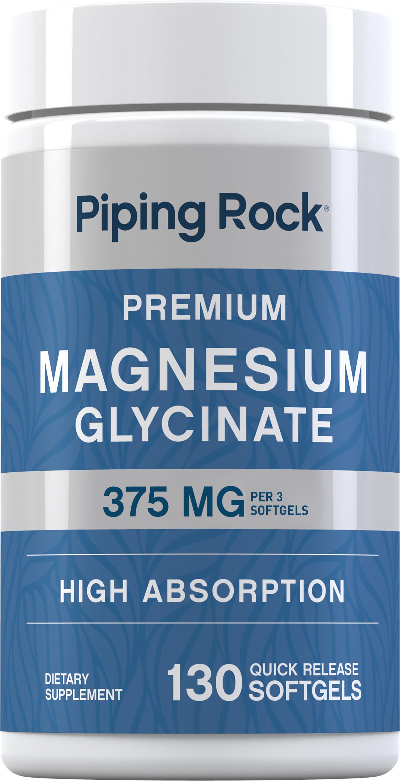 Piping Rock Magnesium Glycinate | 375mg | 130 Count