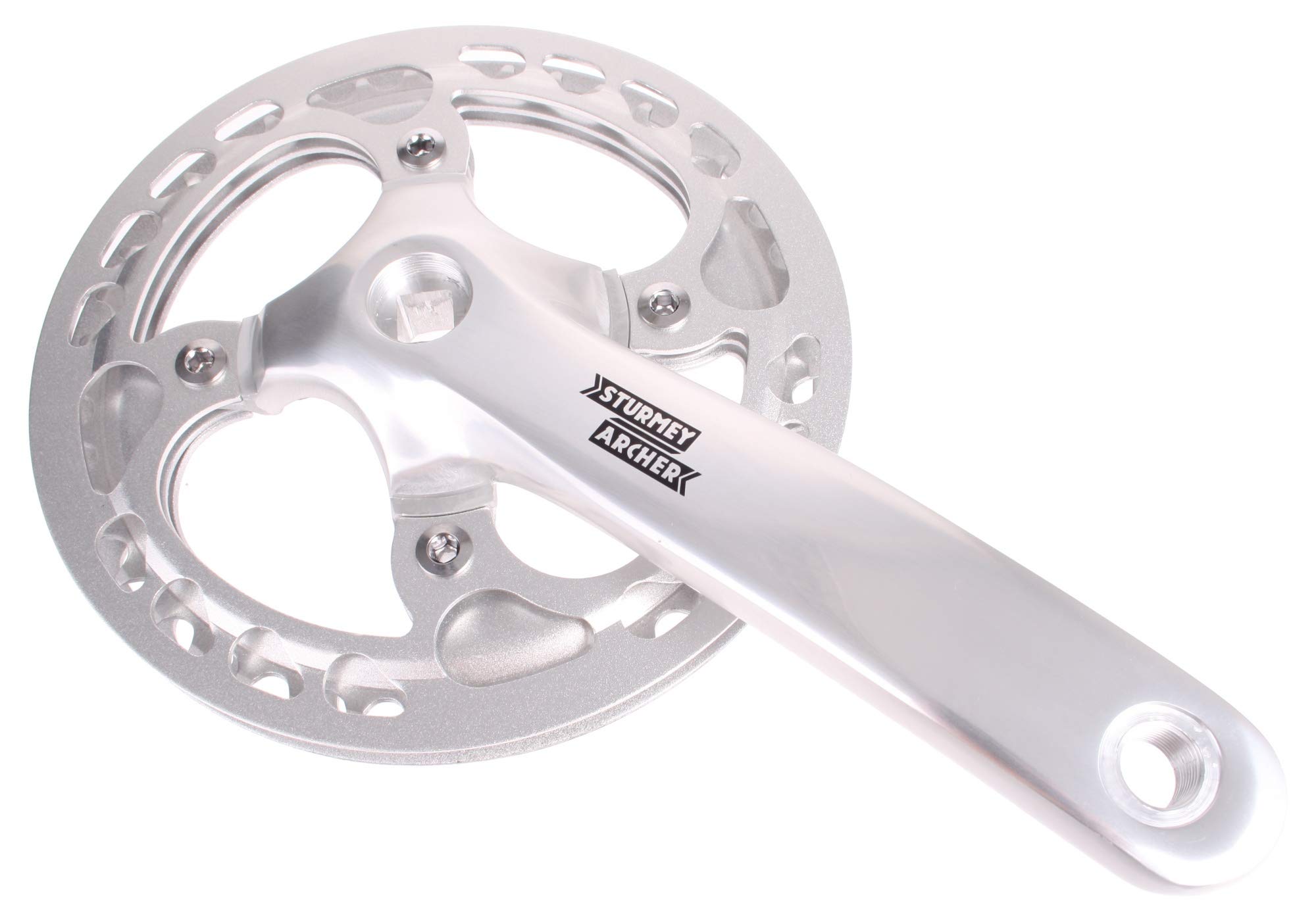 SunRace Kurbelsatz FCS722 42Z. 170mm mit Kettenschutz silber Fahrrad