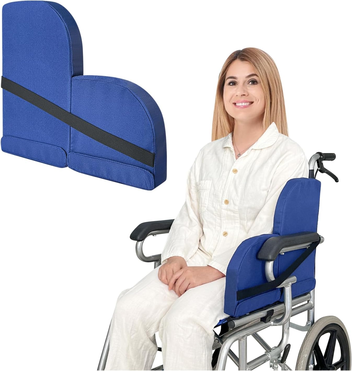 Mybow Lateral Support for Wheelchair Side Guards, Wheelchair Lateral Support Cushion, Contoured Foam Pad for Better Posture Sitting Upright, Wheelchair Side Padding for Elderly (1 Pack) Mybow Lateral Support for Wheelchair Side Guards, Wheelchair Lateral Support Cushion, Contoured Foam Pad for Better Posture Sitting Upright, Wheelchair Side Padding for Elderly (1 Pack)