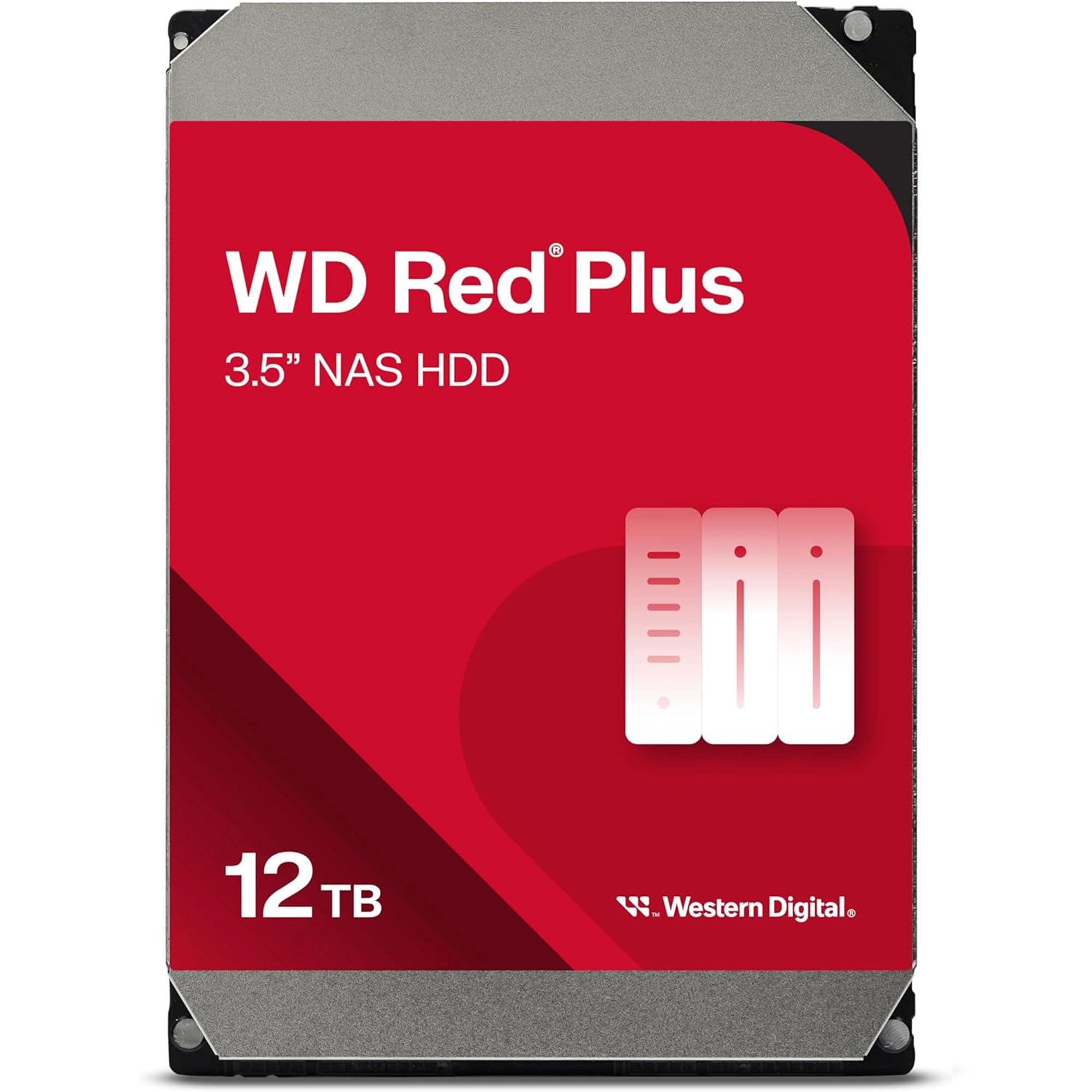 【Amazon.co.jp限定】 WD ウエスタンデジタル 内蔵 HDD 12TB WDRed Plus HDD 3.5 NAS向け CMR WD120EFGX-AJP 7200rpm キャッシュ512MB エコパッケージ【国内正規取扱代理店】