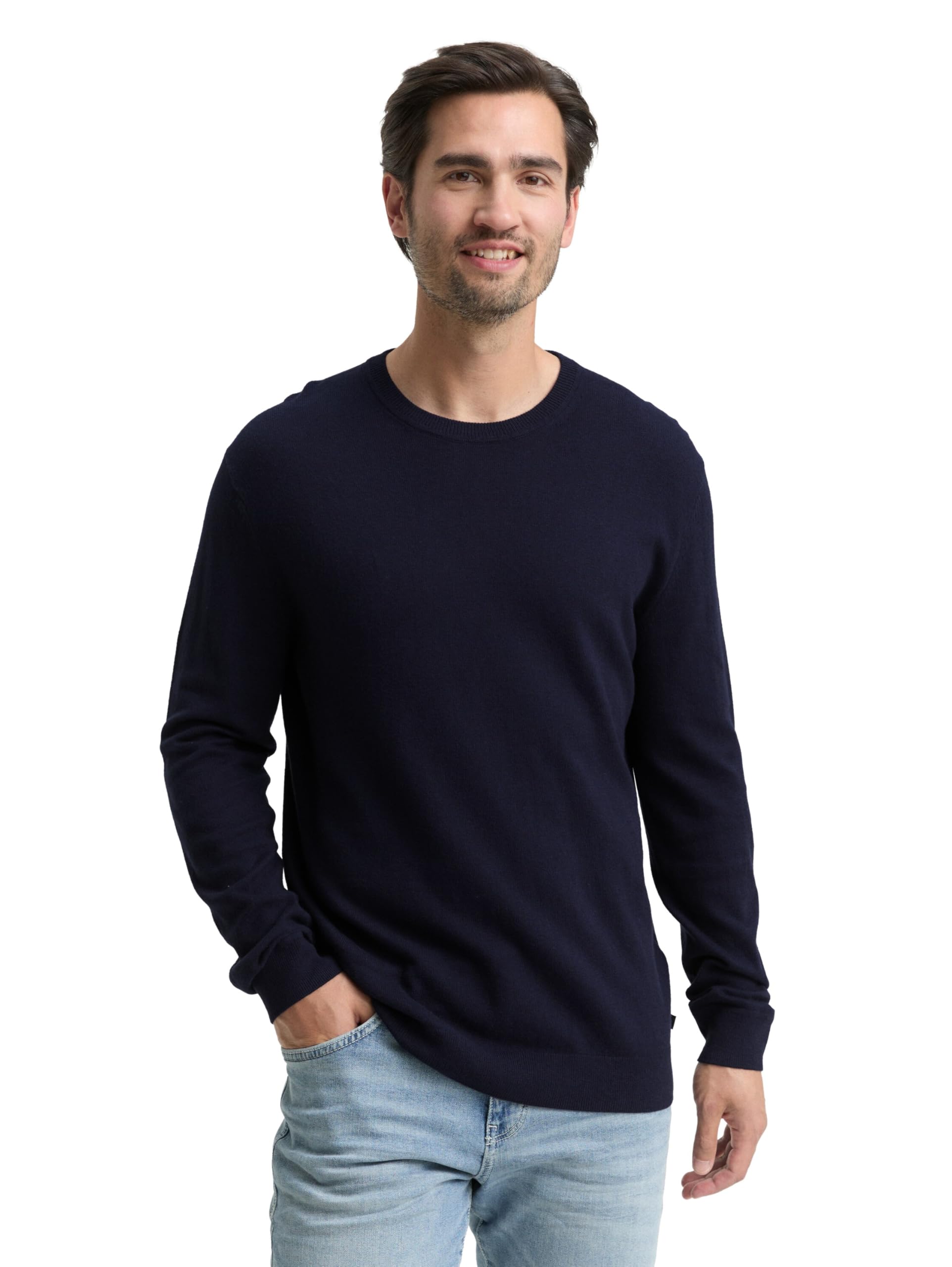 Tom Tailor Herren 1048015 Strickpullover mit Kaschmir-Anteil (1er Pack)