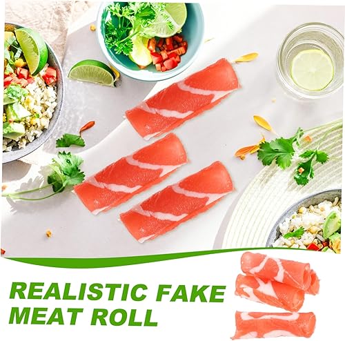 Miniatura 7 de 4 piezas de carne artificial realista simulada accesorios de comida para exhibición de cocina, fotografía y uso de fiesta, modelos de alimentos de