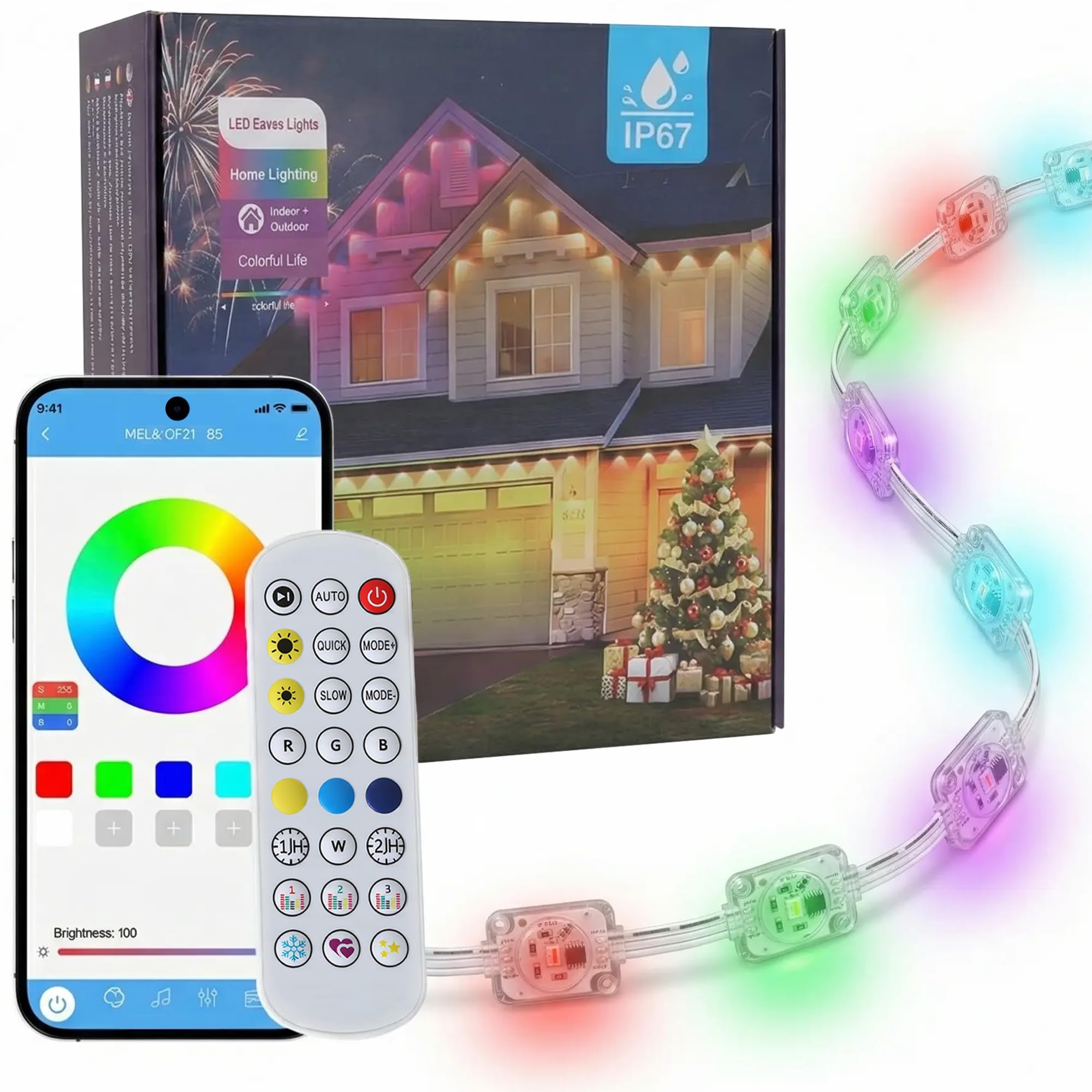 homchy 100ft Permanent Outdoor Lights