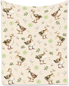 Duck Blanket, Cute Soft Throw Gifts for Kids, Cozy Flannel Throw Blankets for Couch Sofa, 30"x40"