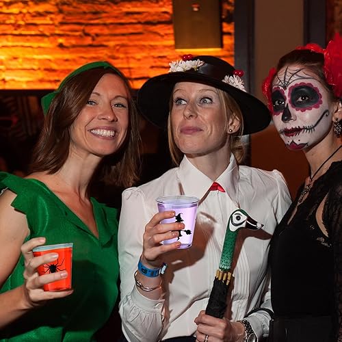 Miniatura 6 de Mumufy 120 vasos de chupito de plástico de Halloween de 1.69 onzas desechables para fiestas, vasos de calabaza y fantasmas, muestra clara, tazas