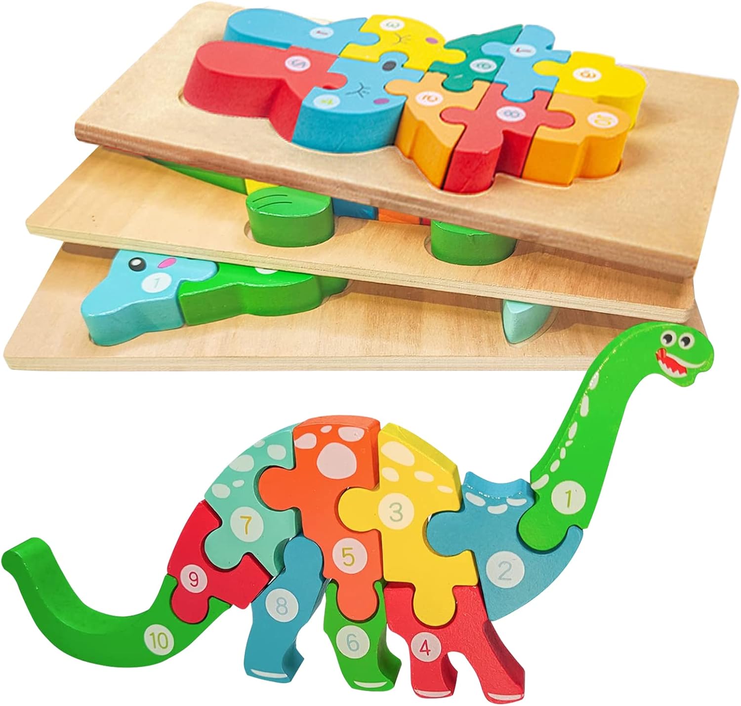 Puzzle for 3 Year Old 4 Pack Animal Shape Preschool Learning Toys for