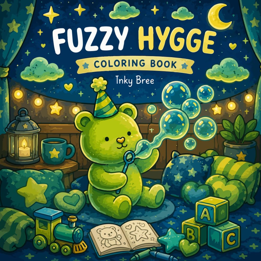 Fuzzy Hygge: Coloring Book