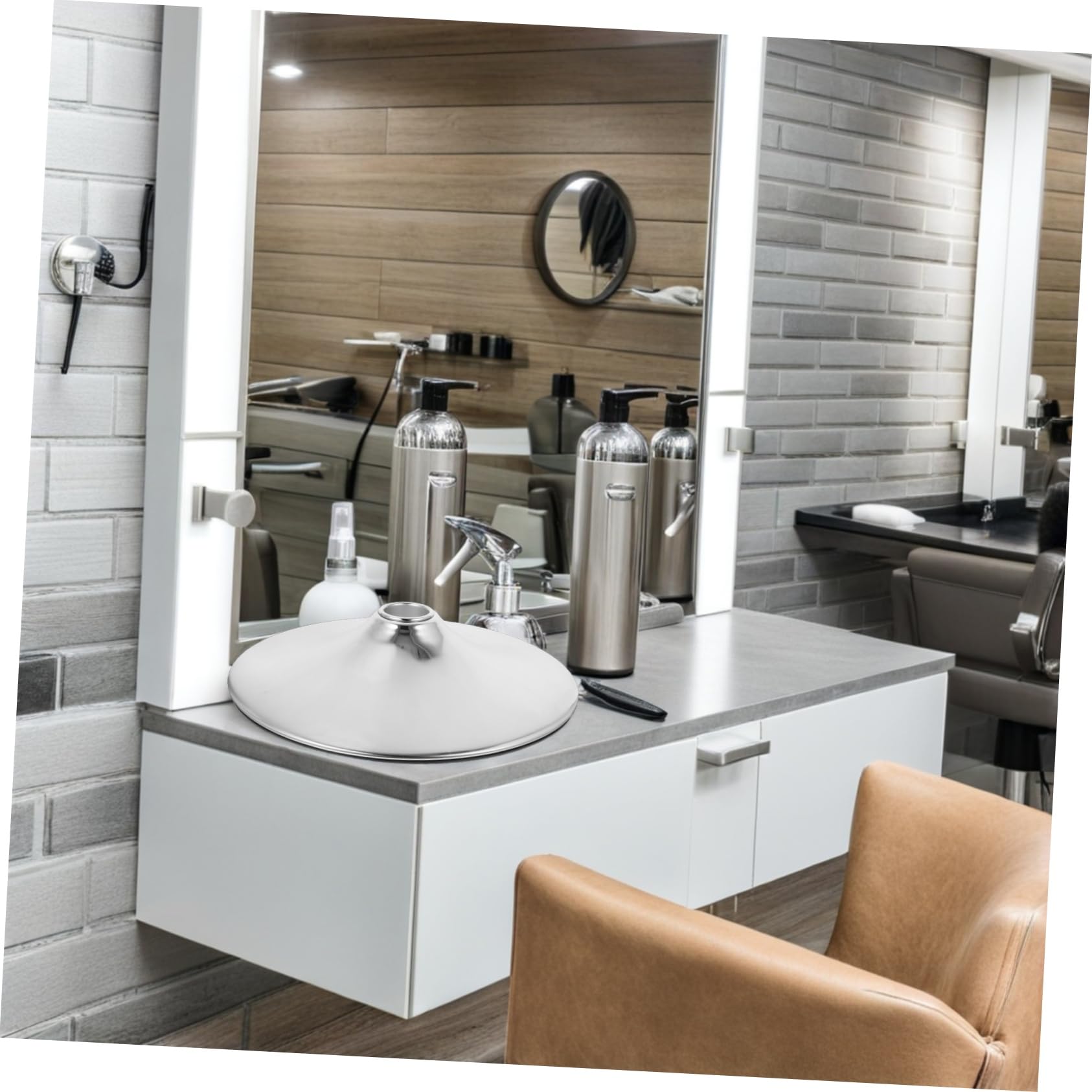 DOITOOL Rechange pour Chaise de Barbier Base Pivotante Ronde Métal Accessoire pour Équipement de Salon de Coiffure
