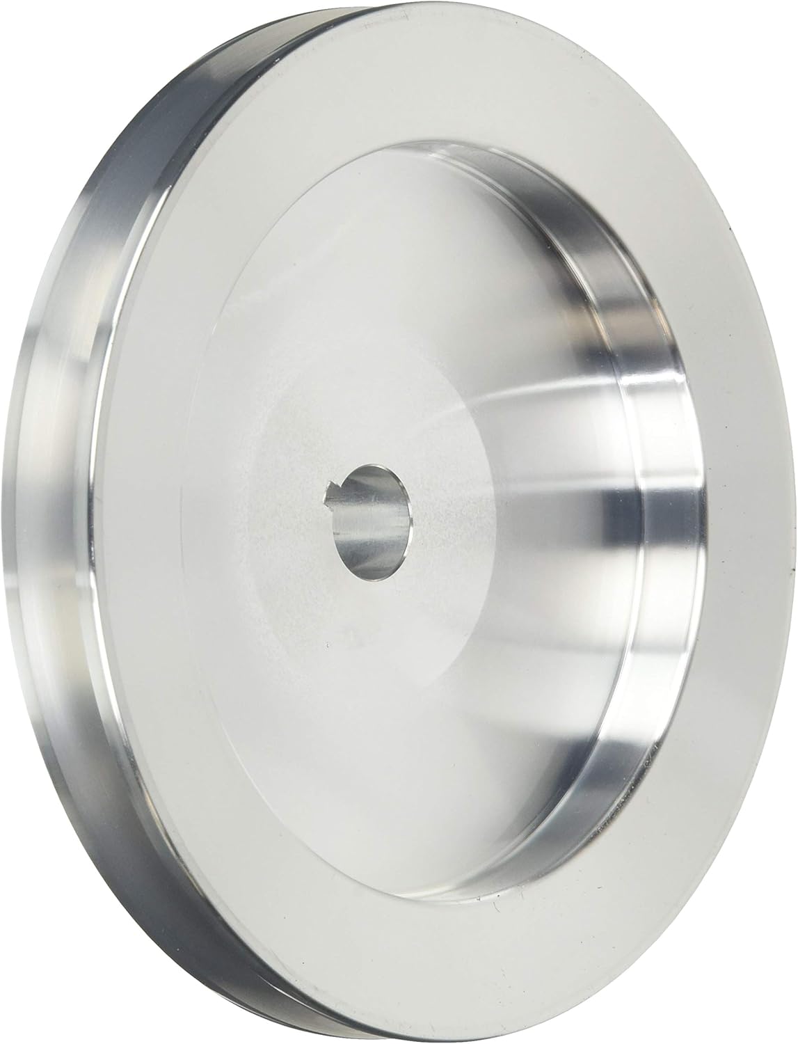 March Performance 513 Clear Powdercoat Aluminum 1-Groove Power Steering Pulley with Keyway