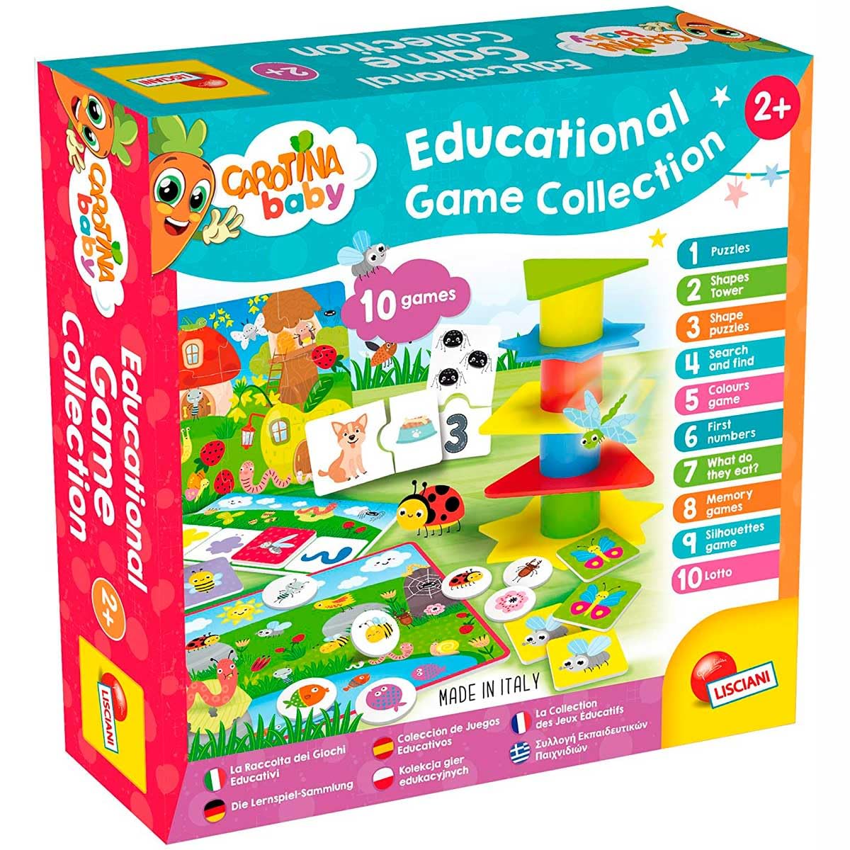 Lisciani 80243 Carotina Baby Educational Games Collection