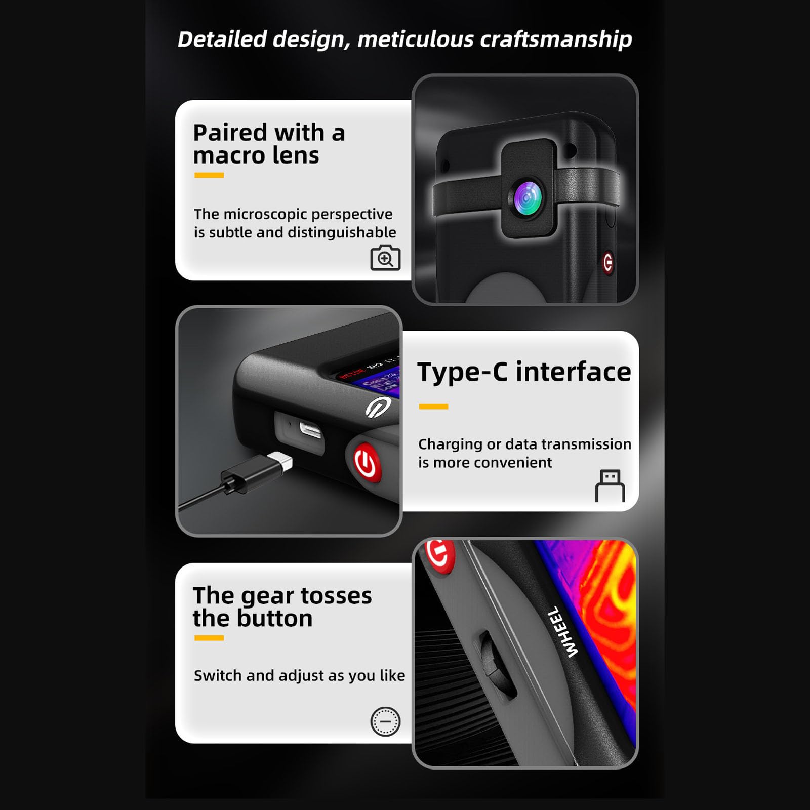 Dispositivo di imaging termico tenuto in mano integrato con multimetro digitale ad alta precisione per test automobilistici ed elettrici Microscopio Lens Multimetro coerente