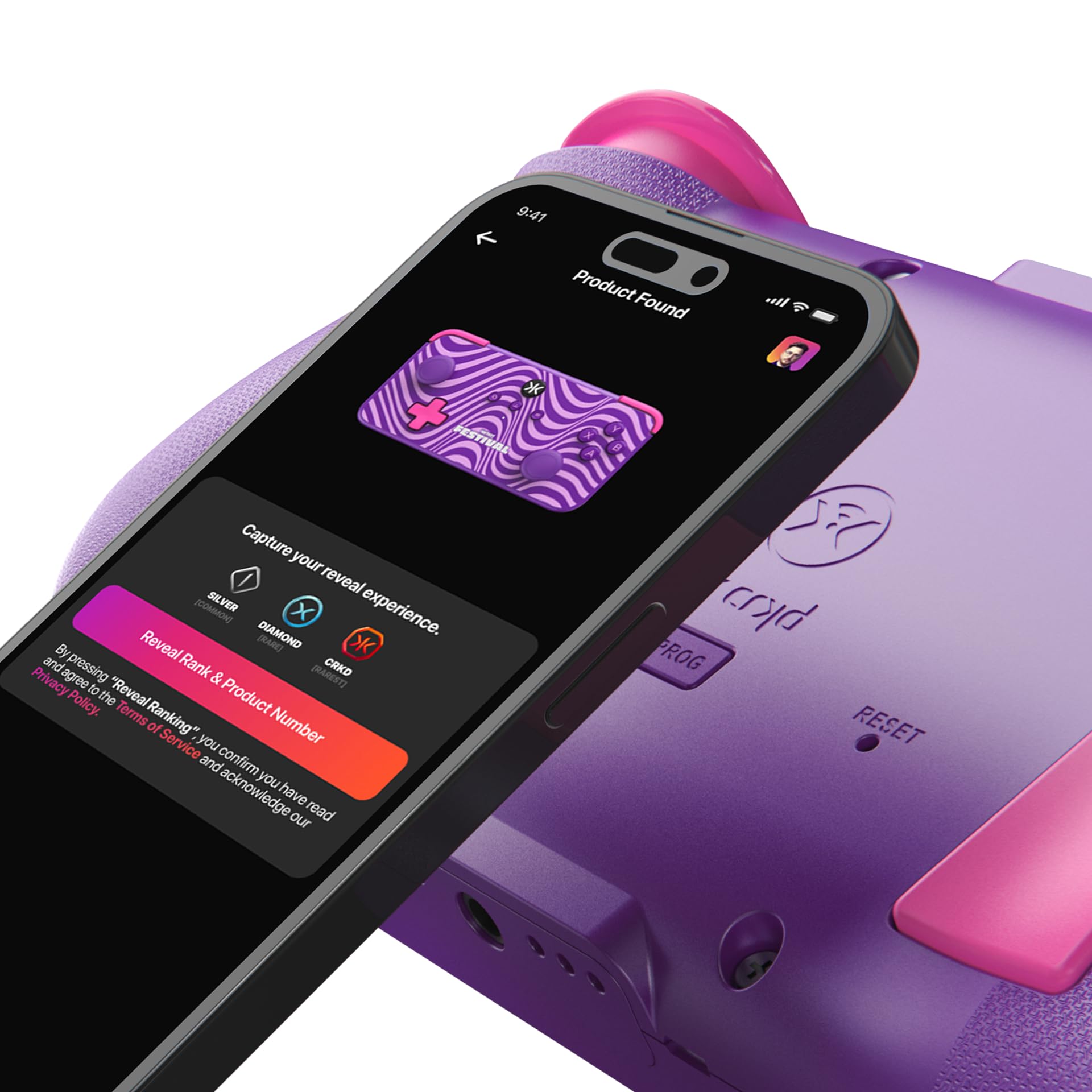 CRKD NEO S Controller Purple Wave for Nintendo Switch, PC, Mobile, Smart TV (Fortnite Festival Edition)