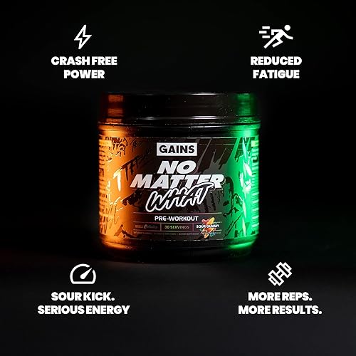 Miniatura 2 de Gains in Bulk No Matter What Pre Workout Powder, with Paraxanthine, Amino Acids & L Theanine, Training Supplement for Athletes & Active Lifestyles,