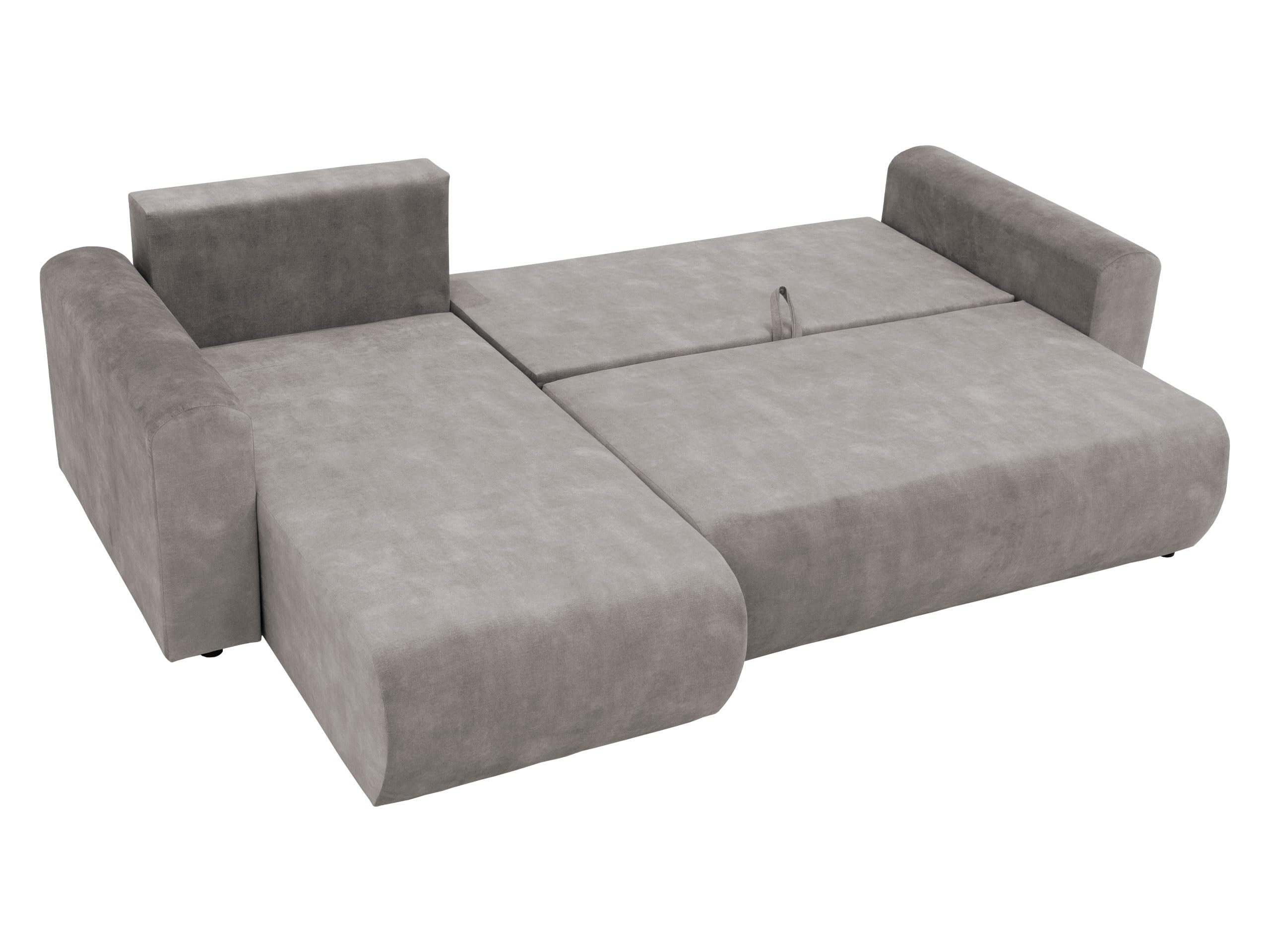 Mirjan24 Ecksofa Eliwo, Design Eckcouch, Couch mit Schlaffunktion und Bettkasten, Wohnlandschaft, Bettfunktion L-Form Sofa, Ottomane universell (Taro 01)