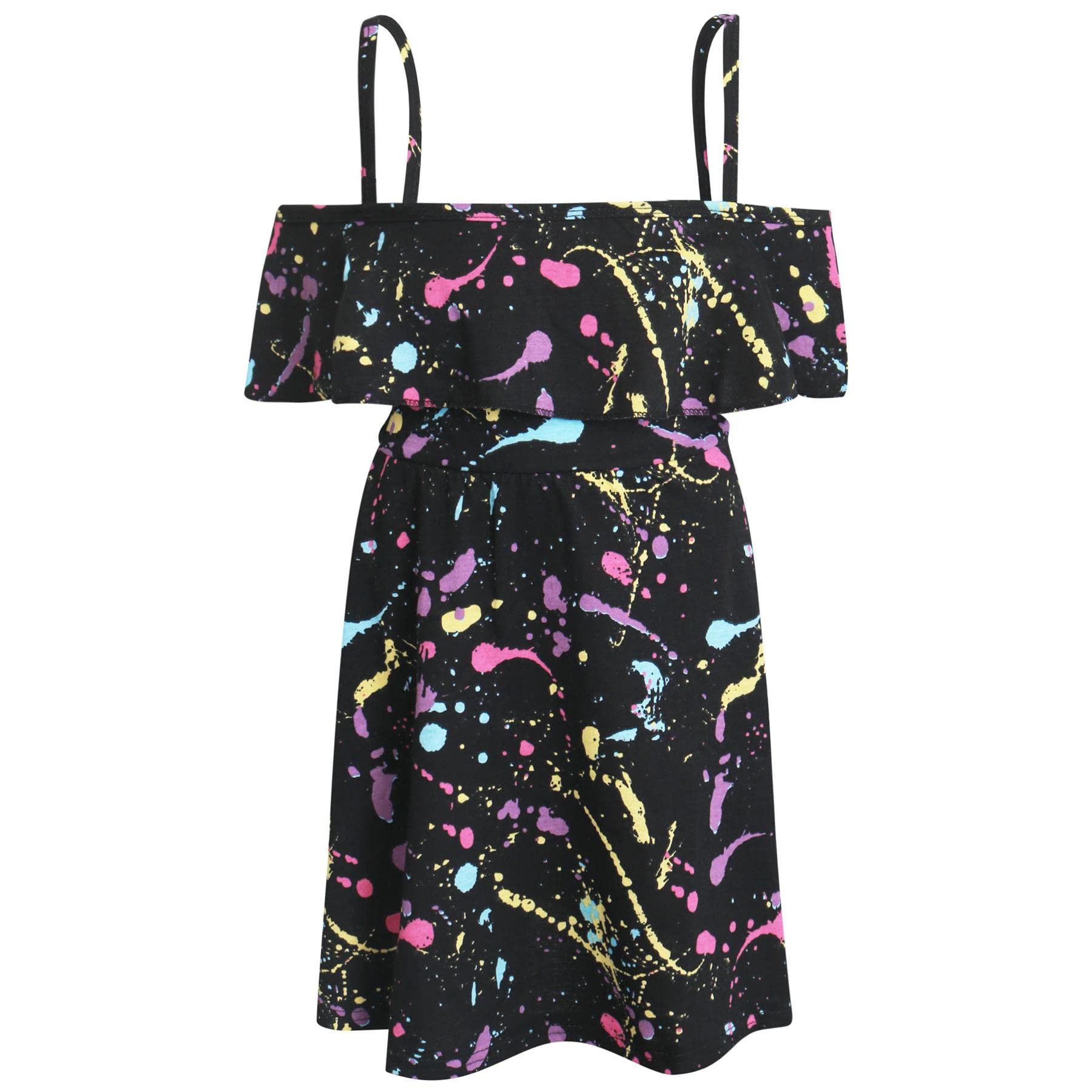 A2Z 4 KidsGirls Off Shoulder Dress Summer Party Dance Dresses Comfortable Lightweight Breathable Trendy Casual Partys Wear New Age 5-13 Years