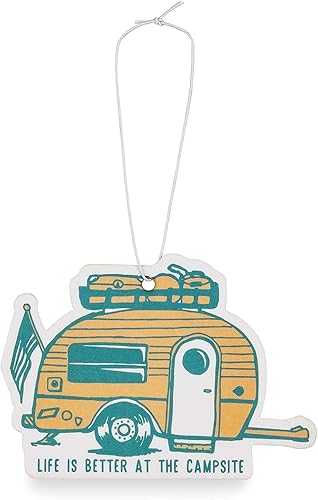 Camco Life is Better at The Campsite Ambientador  Cuenta con fragancia Along The Shore y cordón elástico  Úselo como ambientador de automóvil,