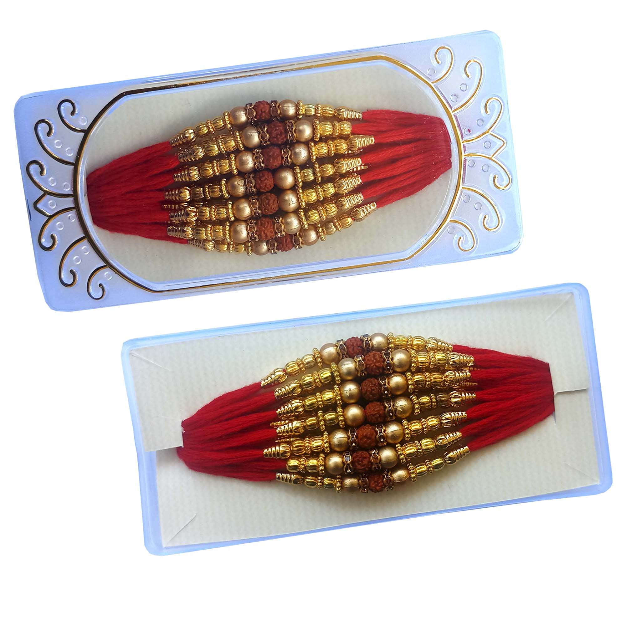 Fancy Stone Rudraksha Moti Rakhi for Rakshabandhan, Bhai Rakhi, Rakhi for Brother-Combo of 6 (B07FFD6WKF) Amazon Price History, Amazon Price Tracker