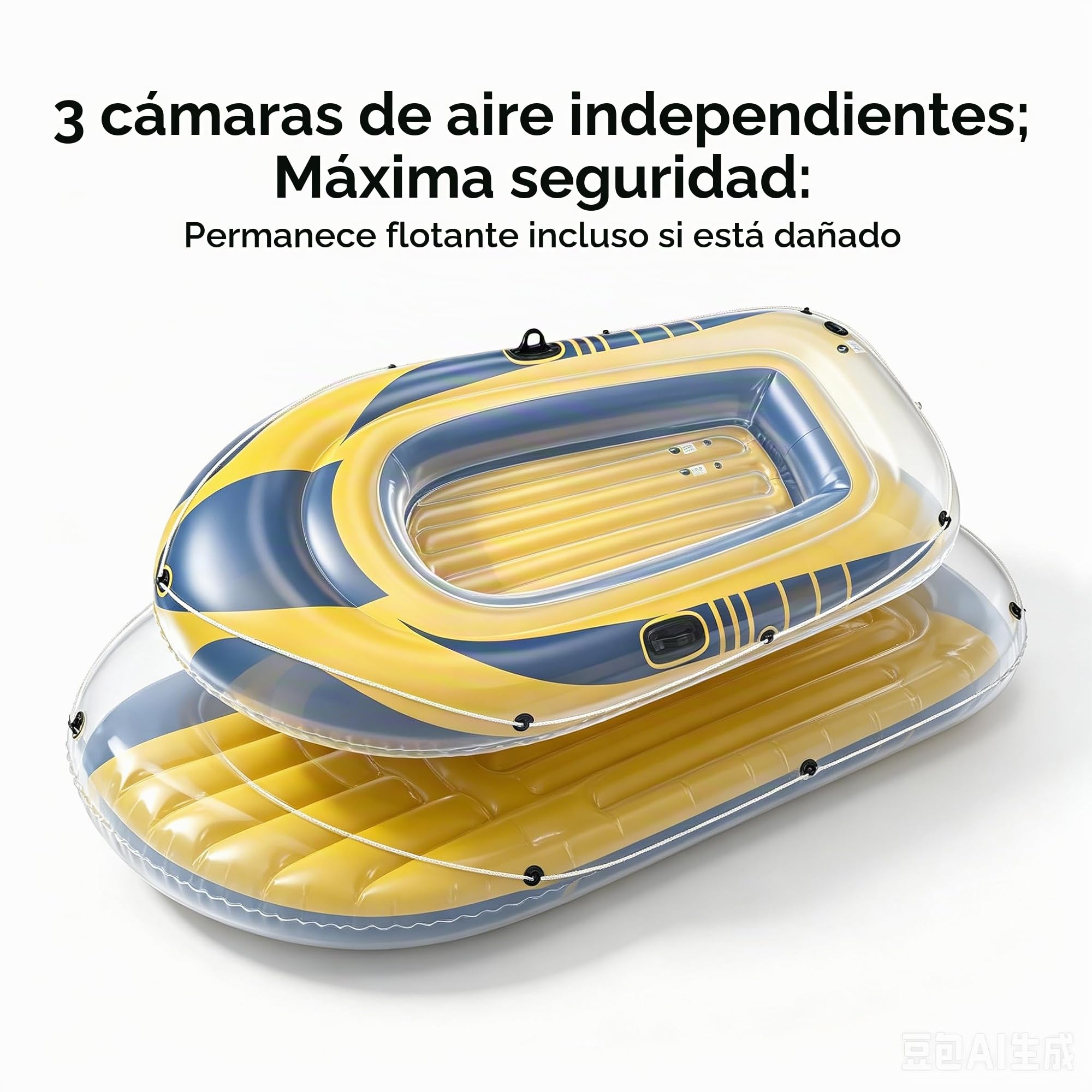 Kayak inflable de 234 cm para adultos – Estable, compacto y ligero, ideal para actividades de ocio en el agua, mares o fluviales