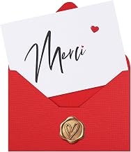 Thank You Card with Linen Envelope and Wax Stamp, Graduation Gift, Thank You Teacher, Colleague, Friend - Simple Card 15 x 10.5 cm