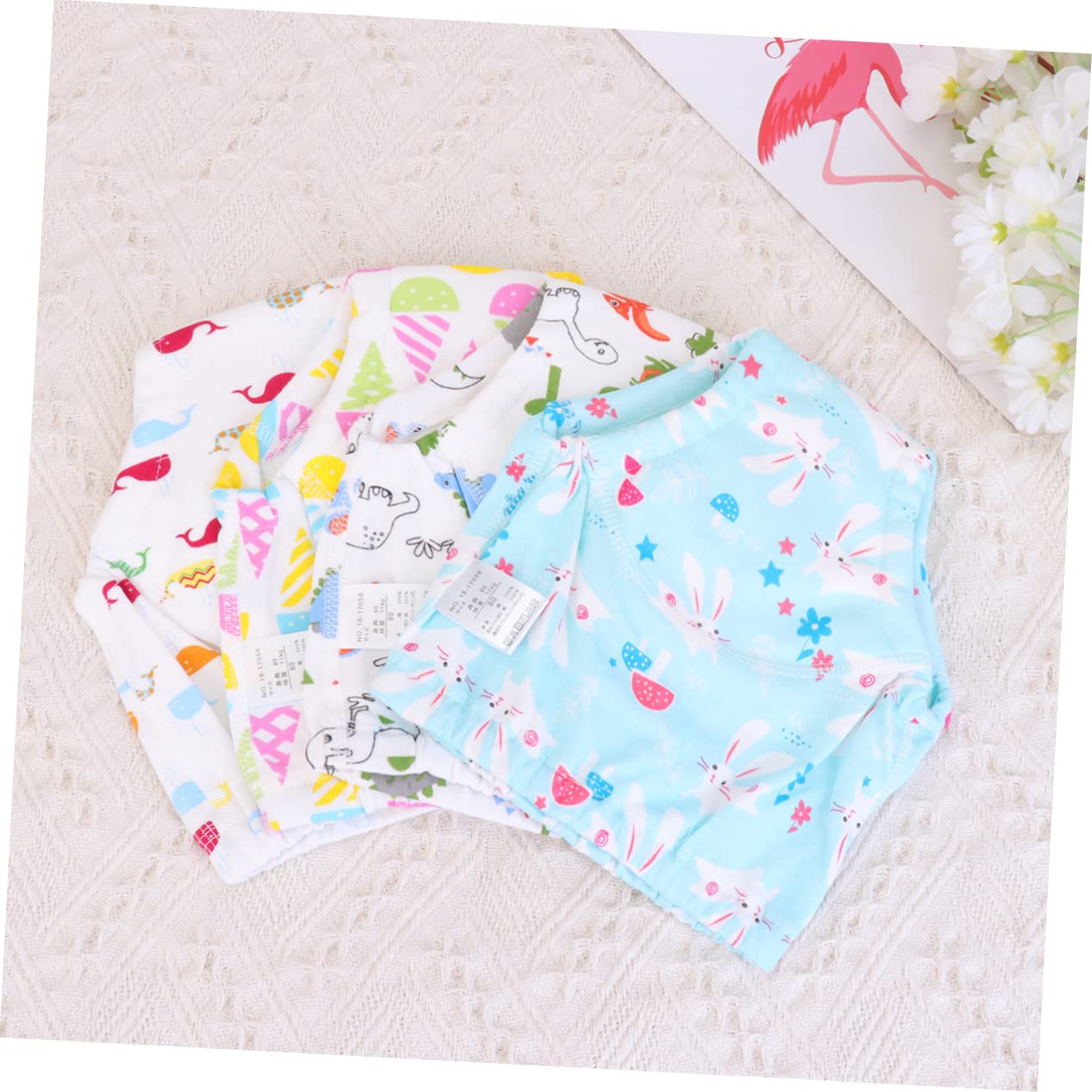 Pantalones de Entrenamiento para Bebés de 6 Pliegues de Gasa, Lavables y Reutilizables, 4 Piezas Diseño de Dibujos Animados, Ideales para Desarrollar Buenos Hábitos de Orina