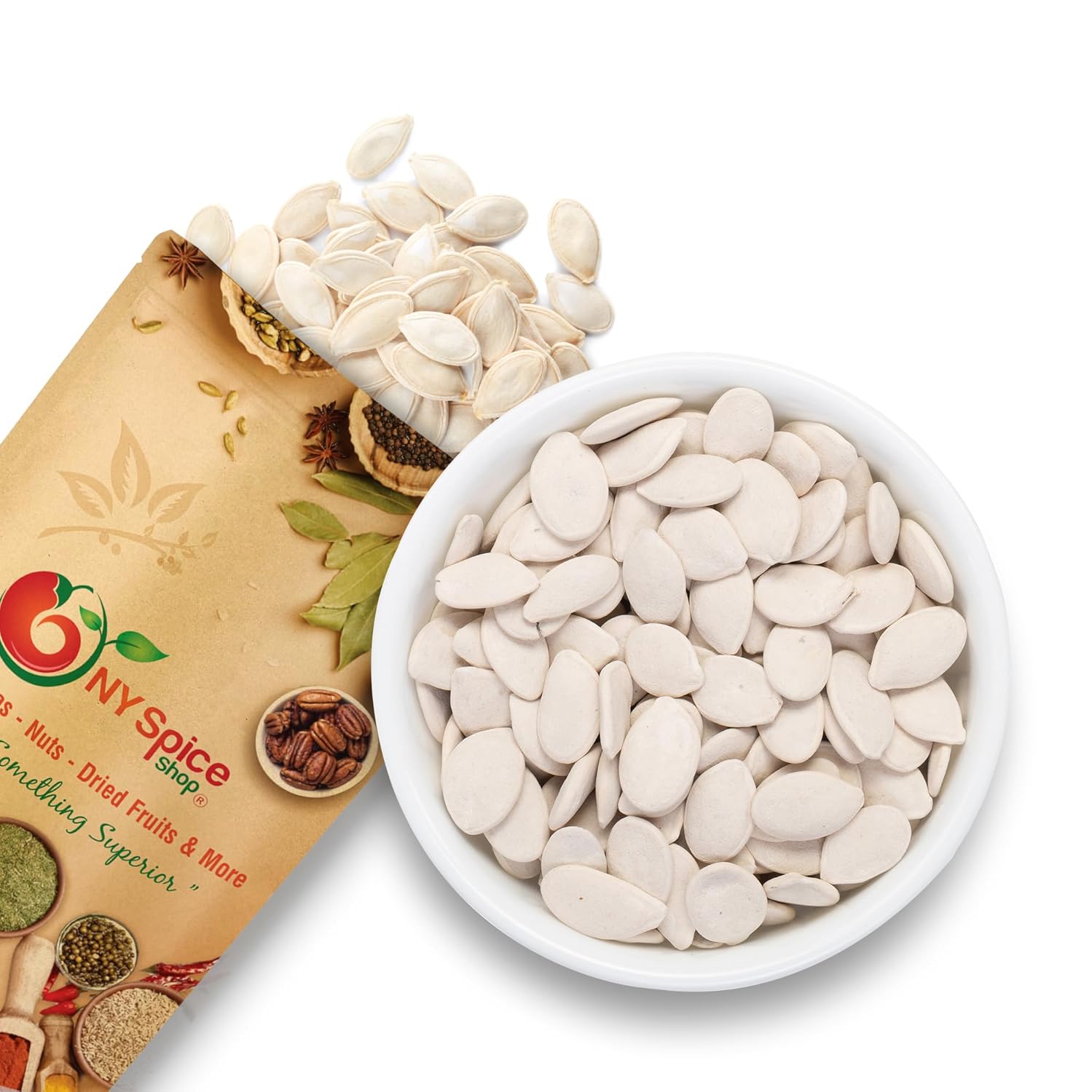 NY Spice Shop Lady Nail Pumpkin Seeds Roasted Salted – 3 Pound Salted Pumpkin Seeds in Shell - Pepitas Roasted Salted - Fresh Healthy Snacks Pumpkin Seeds Roasted Salted, Great Source of Plant Protein