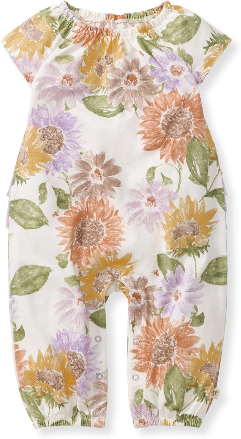 Burt’s Bees Baby baby-girls Jumpsuit, 100% Organic Cotton One-piece Sleeveless Outfit Coverall