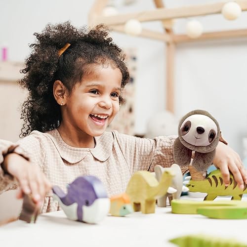 Miniatura 4 de Pulsera de animales de perezoso para recuerdos de fiesta, pulseras de peluche de 10 pulgadas, juguete de peluche, regalo de fiesta de cumpleaños de