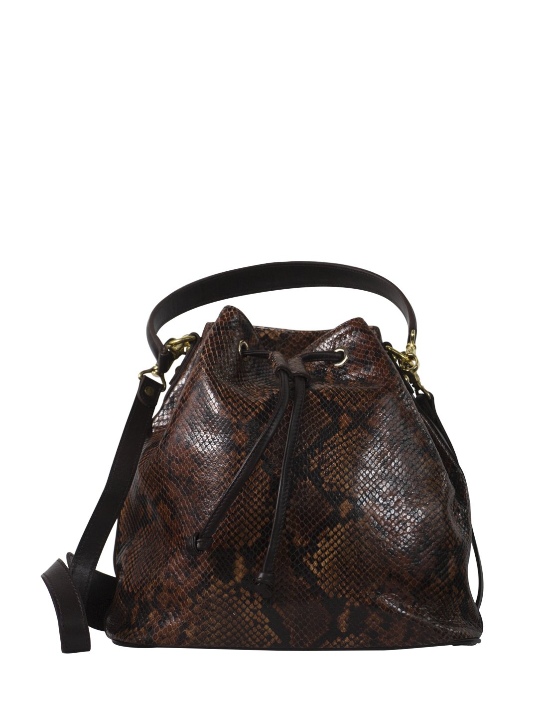 Austin Drawstring Leather Shoulder Bag