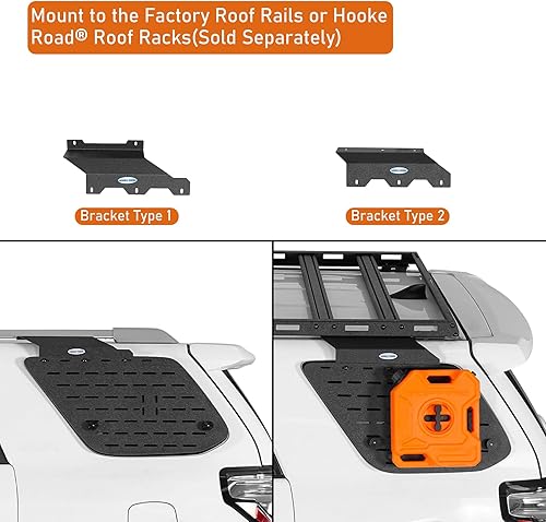 Miniatura 5 de u-Box Kit de panel Molle exterior de ventana trasera, sistema modular de panel de almacenamiento para Toyota 4Runner 2010-2024, decoración